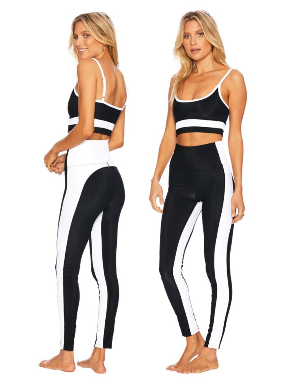 BEACH RIOT Colorblock Ribbed Legging + Eva Top Matching Set